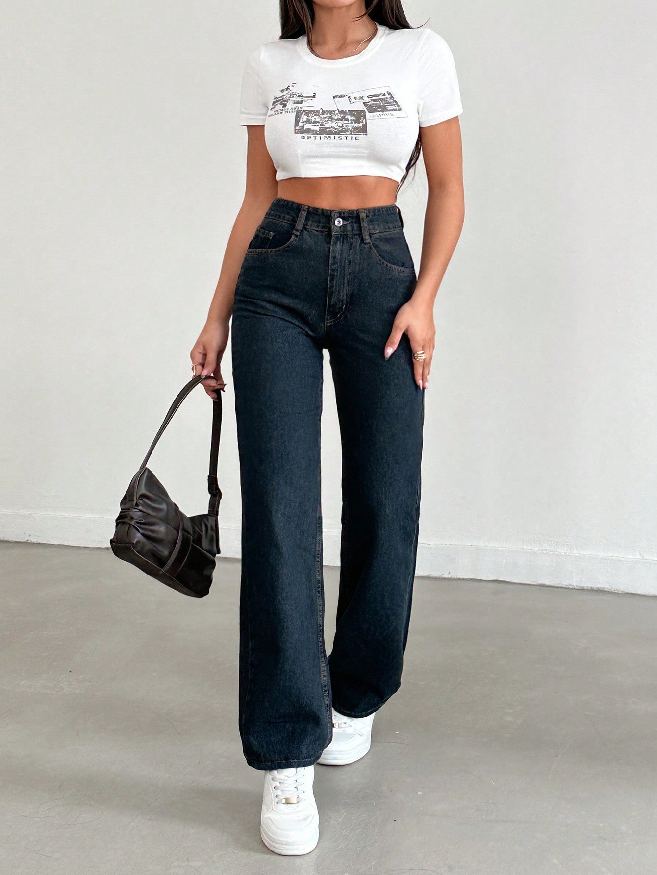 Cosmic Blue Dad Fit Straight Jeans