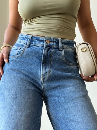 Classic Blue Wide Leg Jeans