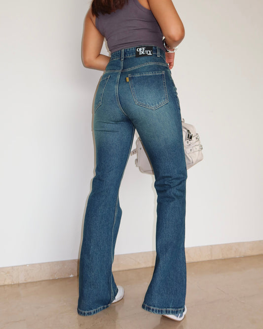Dusk Blue Wash Bootcut Jeans