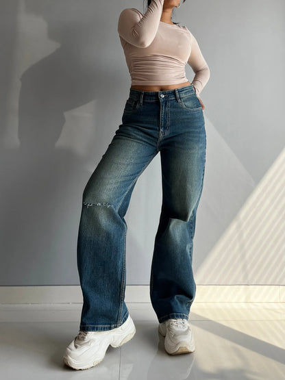 90's Blue Ripped Baggy fit Jeans - trueweaver.in