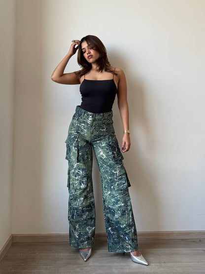 High Street Foil Cargo Denim