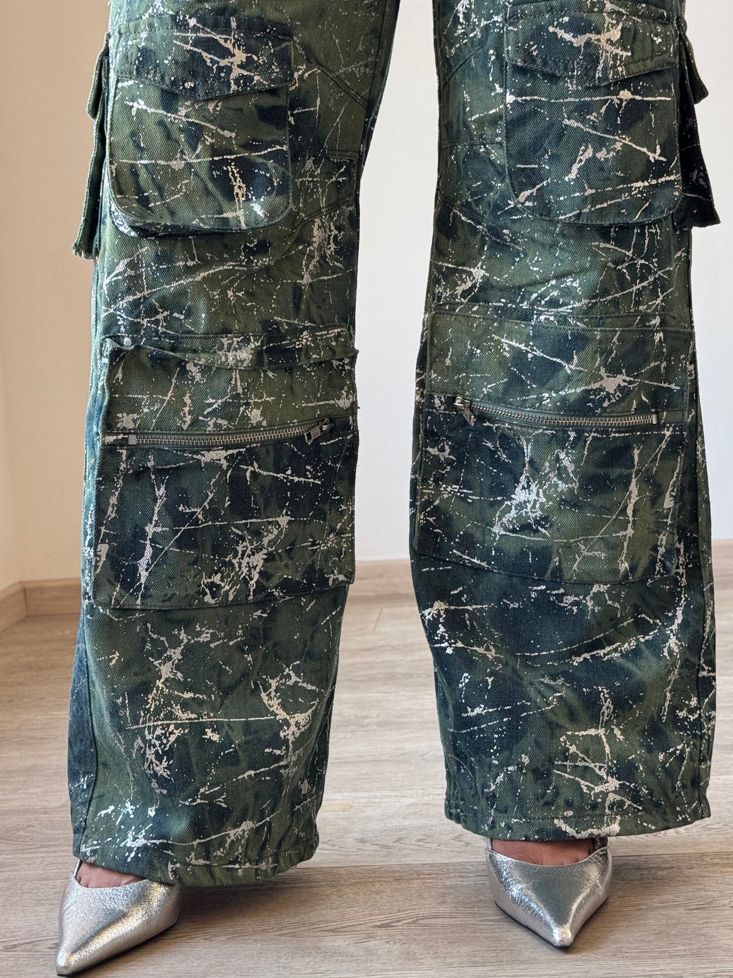 High Street Foil Cargo Denim