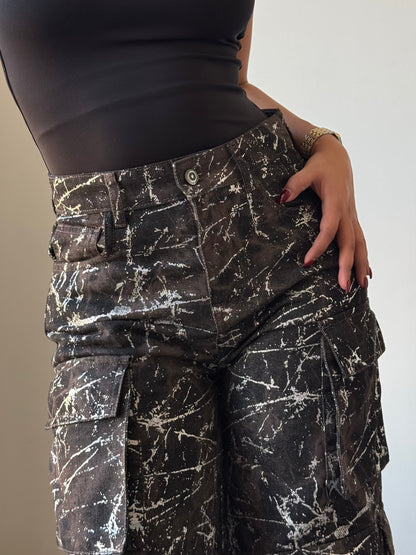 High Street Foil Cargo Denim