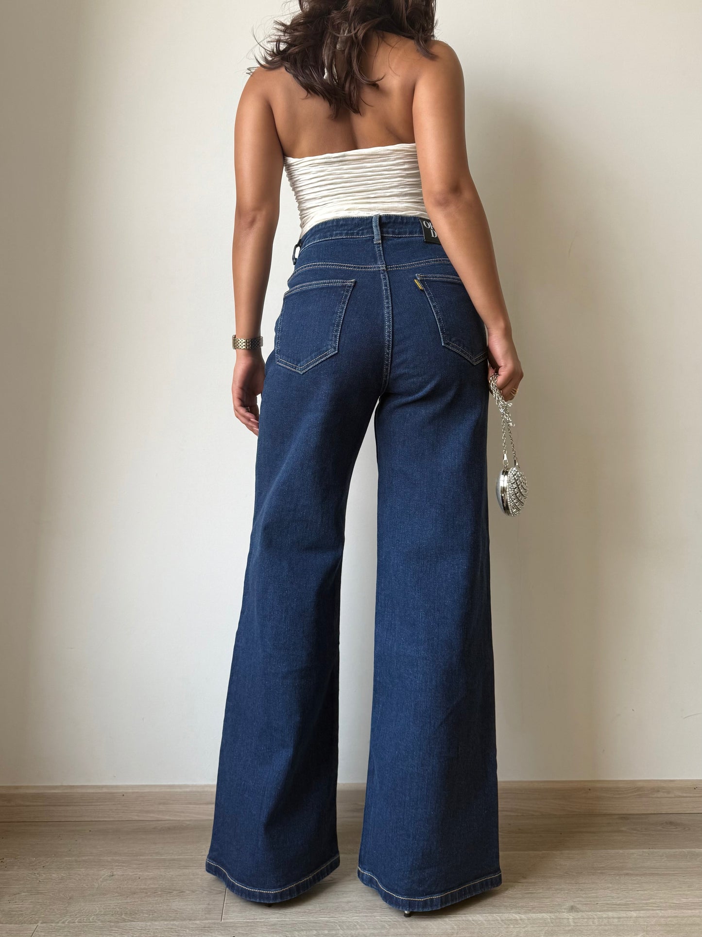 Blueberry Wide Leg High Rise Jeans