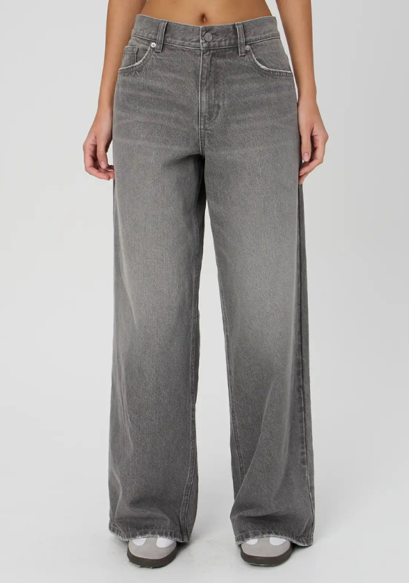 Dark Grey Wide-Leg Jeans